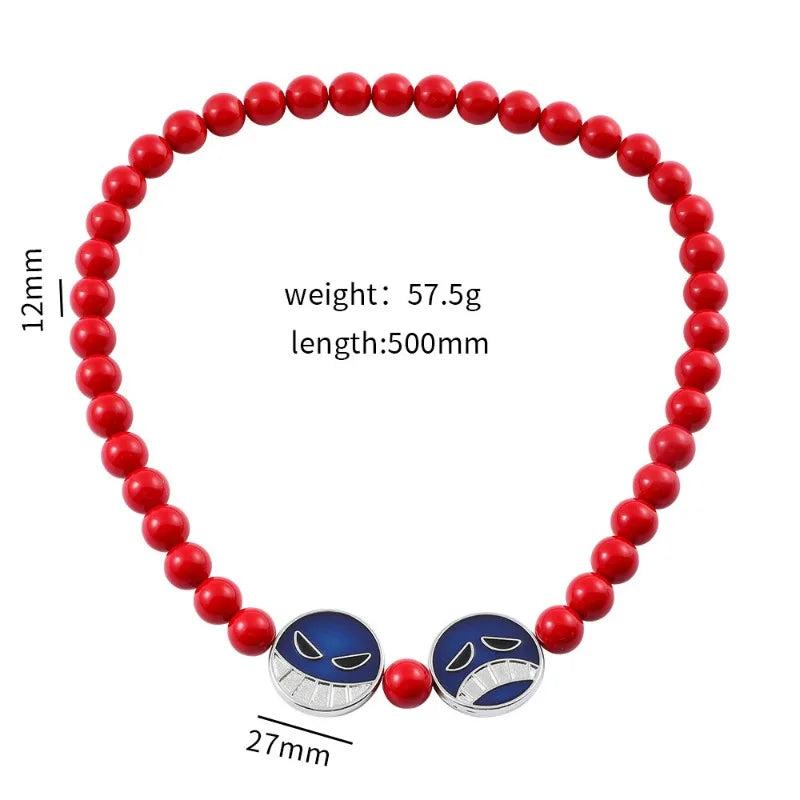 Hot Sales Cute One Piece Portgas D Ace Hats Belt Bracelet Necklace Kawaii Cosplay Props Role Play Accessories