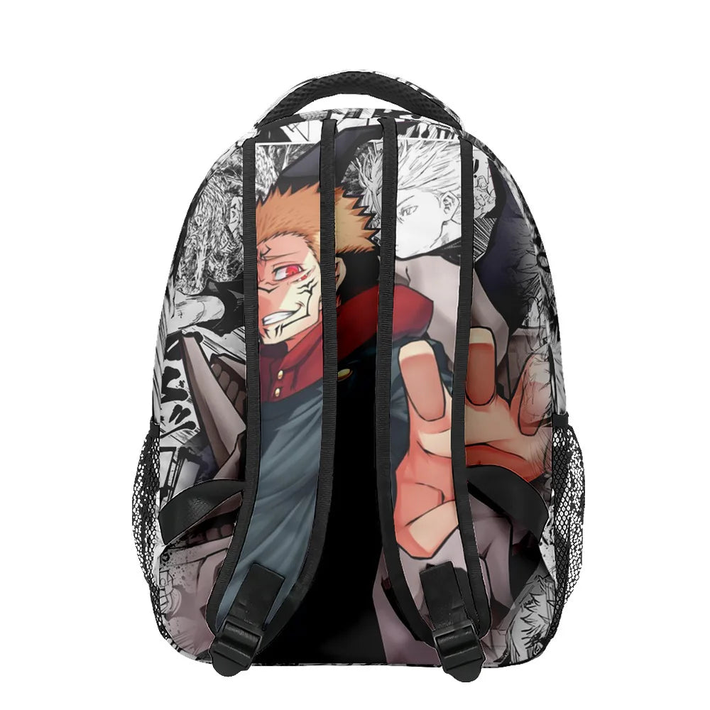 Boy Anime Printed Jujutsu Kaisen Gojo Satoru Backpack Large Capacity Drawstring Bag Student School Bag Travel