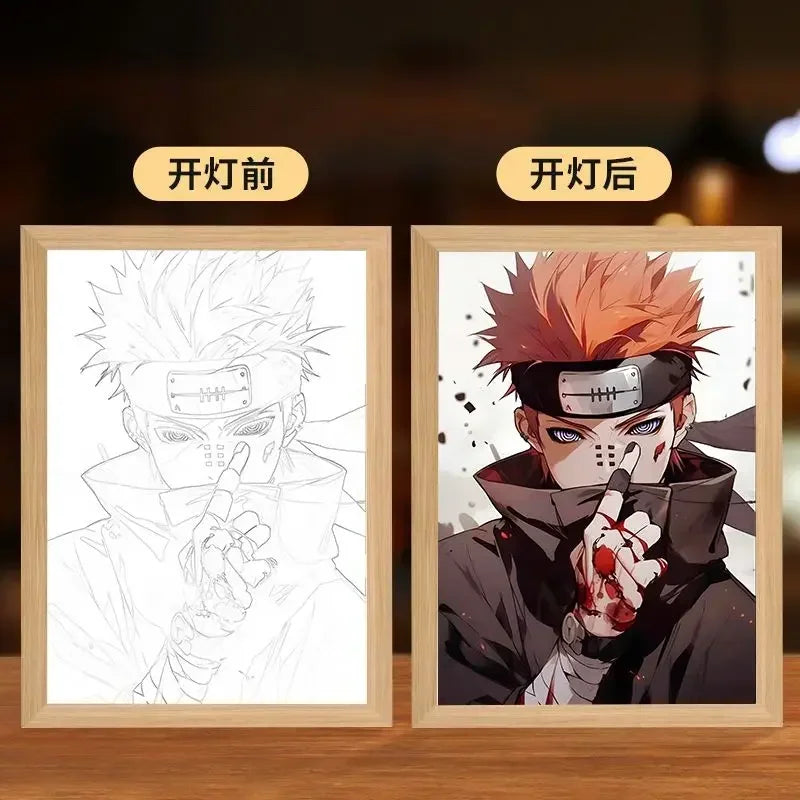 Naruto LED Night Light – Kakashi, Sasuke & Madara Anime Bedroom Lamp Gift