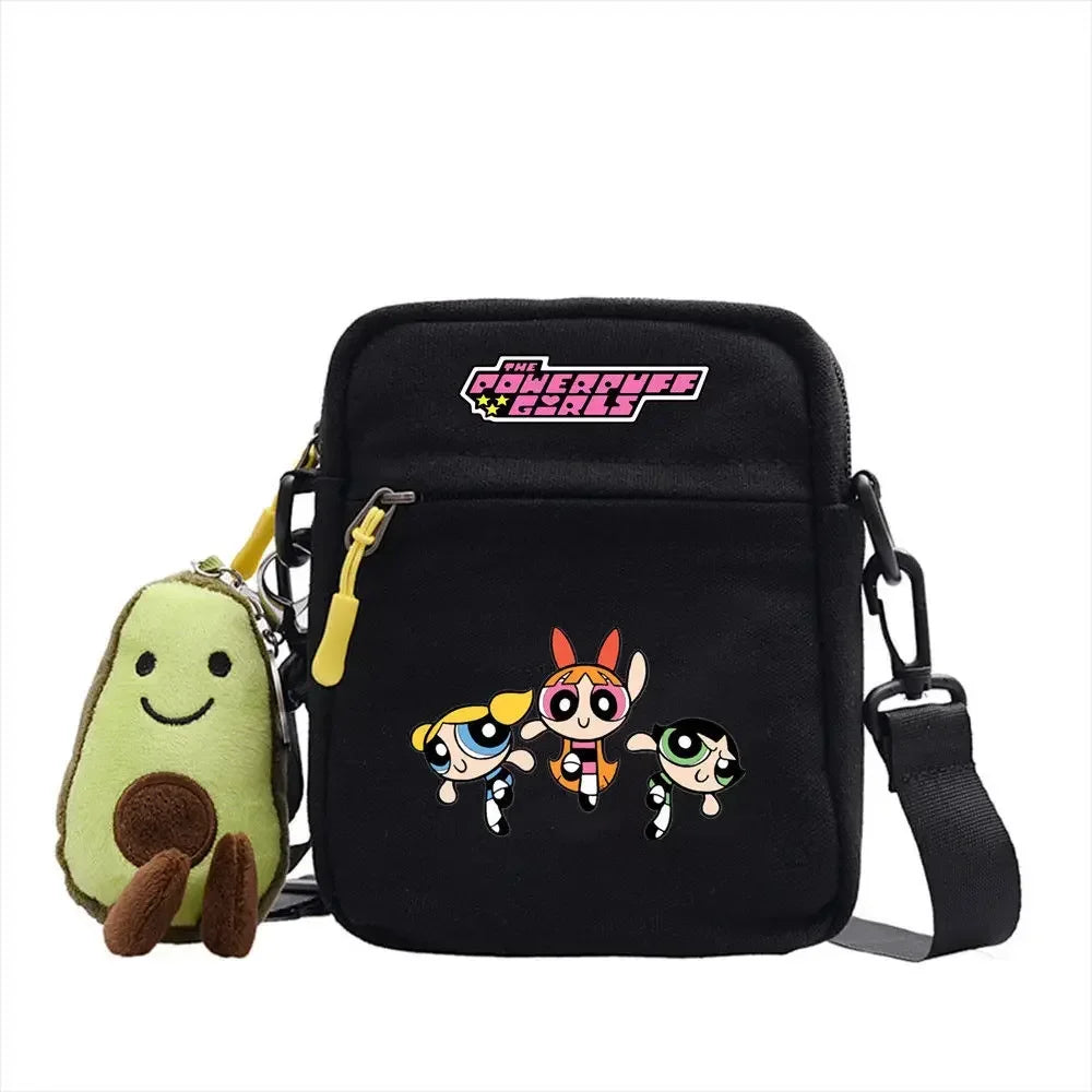The Powerpuff Girls children's cute student versatile shoulder bag personality casual crossbody bag holiday gift kawaii
