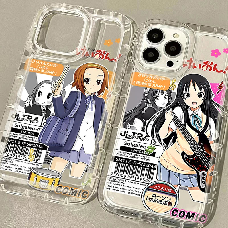 Cute K-ON Girls Case for Samsung Galaxy A14 A15 A55 A05 A05S A24 A13 A23 A73 A12 A22 A32 A52 A52S A72 A31 A51 A71 Cover