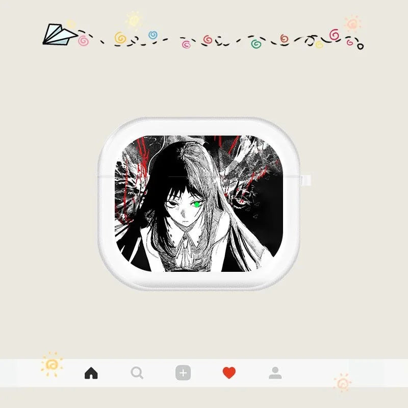 Transparent Bluetooth Earphone Case Anime Chainsaw Man for AirPods Pro2 4 3 Bluetooth Earphone Transparent Case Gifts
