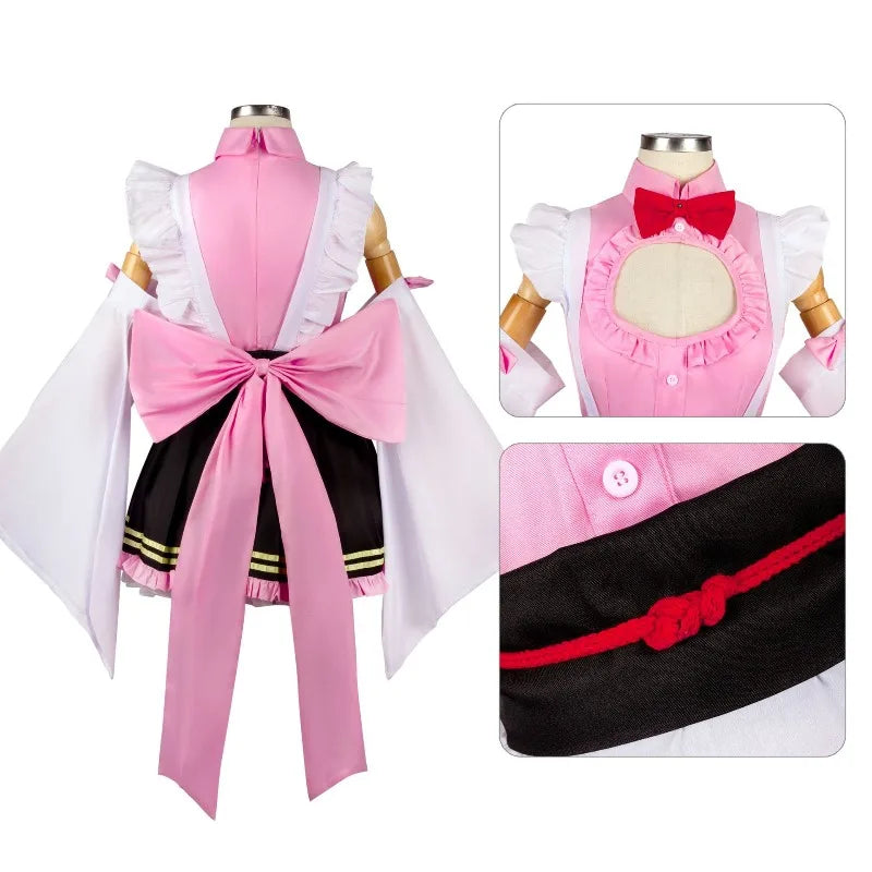 Demon Slayer Maid Dress Cosplay Kibutsuji Muzan Kamado Nezuko Kocho Shinobu Kanroji Mitsuri Style Lolita Fashion for Daily Wear