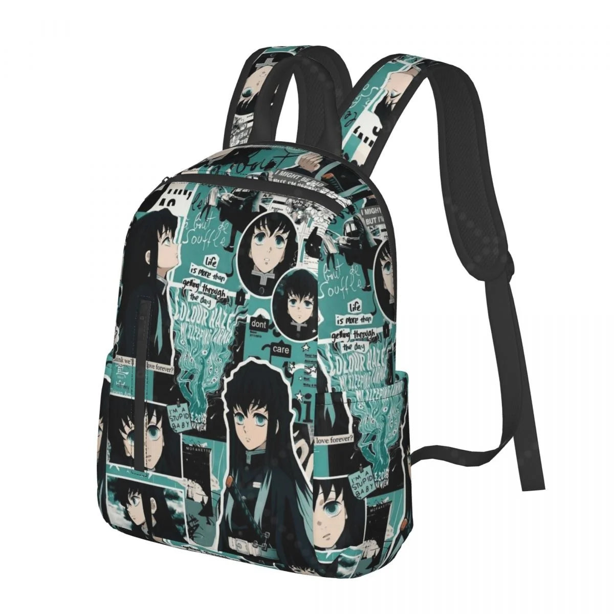 Cute Anime Muichiro TokitoTravel Backpack College Book Bag for Men Women Lightweight Casual Should Bags for Outdoor Sports