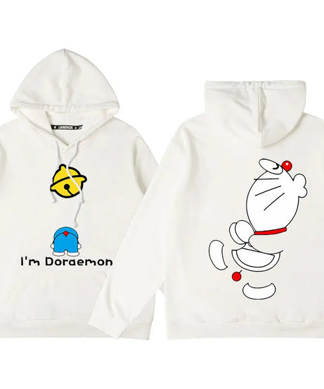 Doraemon Anime Hoodie – Cute Couple & Teen Pullover Jacket