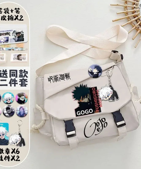 Jujutsu Kaisen Shoulder Bag – Cute Anime Messenger Bag for Students & Fans