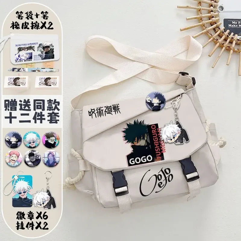 Jujutsu Kaisen Shoulder Bag – Cute Anime Messenger Bag for Students & Fans