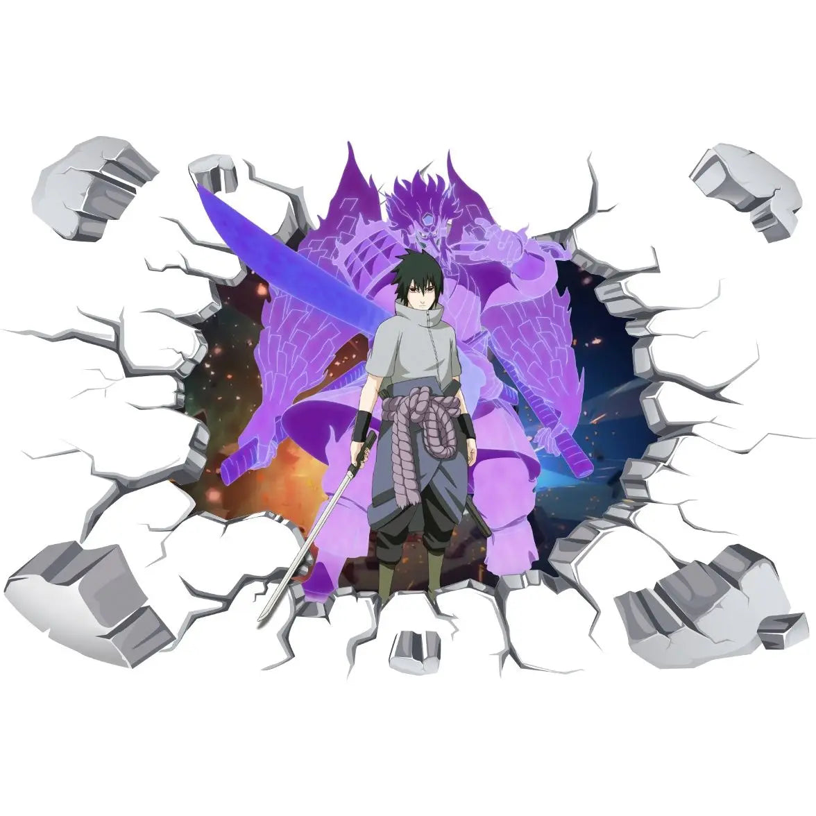 Naruto Wall Stickers, Personalized 3D Three-dimensional Adhesive Wall Stickers, Waterproof Glass Stickers, Decorative Paintings