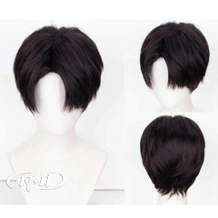 Attack on Titan Levi Ackerman Cosplay Wig – Short Black Heat-Resistant Synthetic Hair