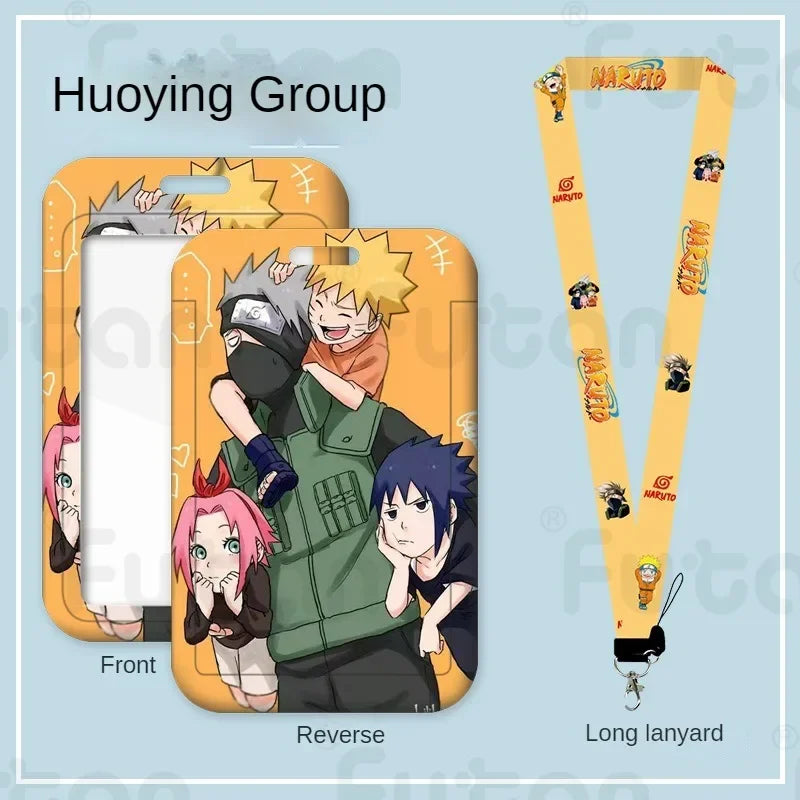 Naruto Kakashi Card Holder Men and Women ID Card Holder Purse Credit CardHolder Business Card Set KeyChain Passport Holder