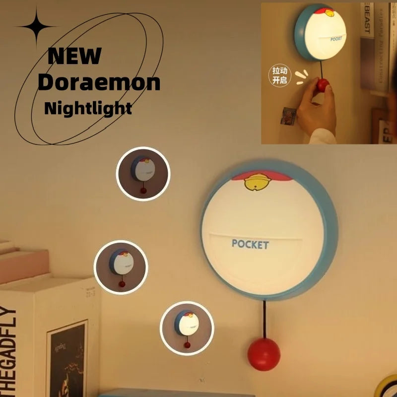 Doraemon Silicone Night Light – Cute Cartoon Bedside Lamp Gift