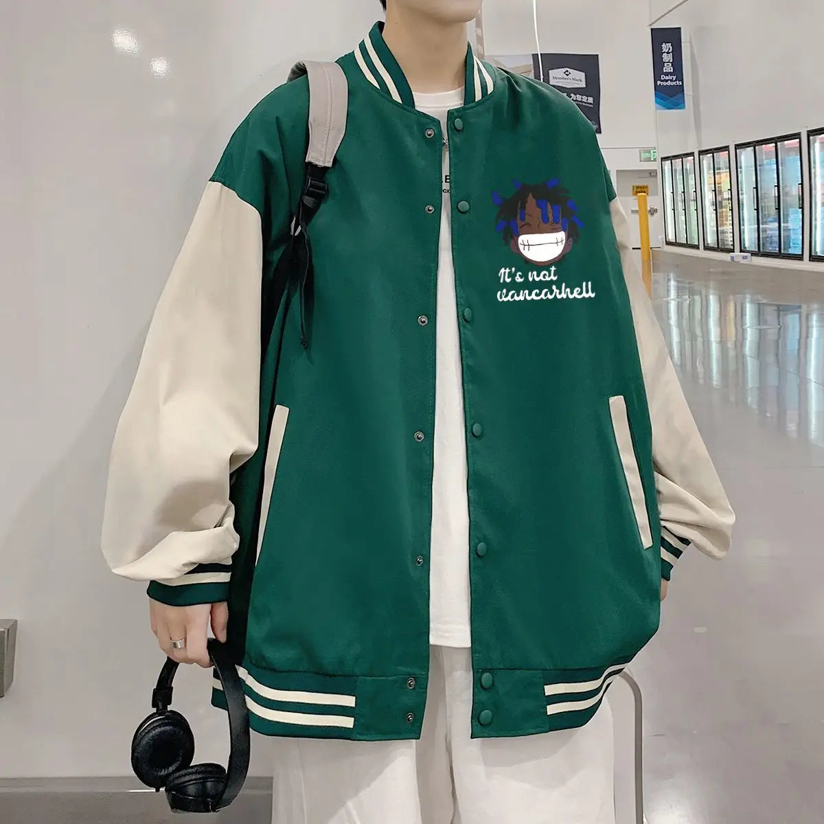 Anime One Piece Monkey D. Luffy Anime Baseball Jacket Men's Loose Autumn Coat Versatile Casual Top