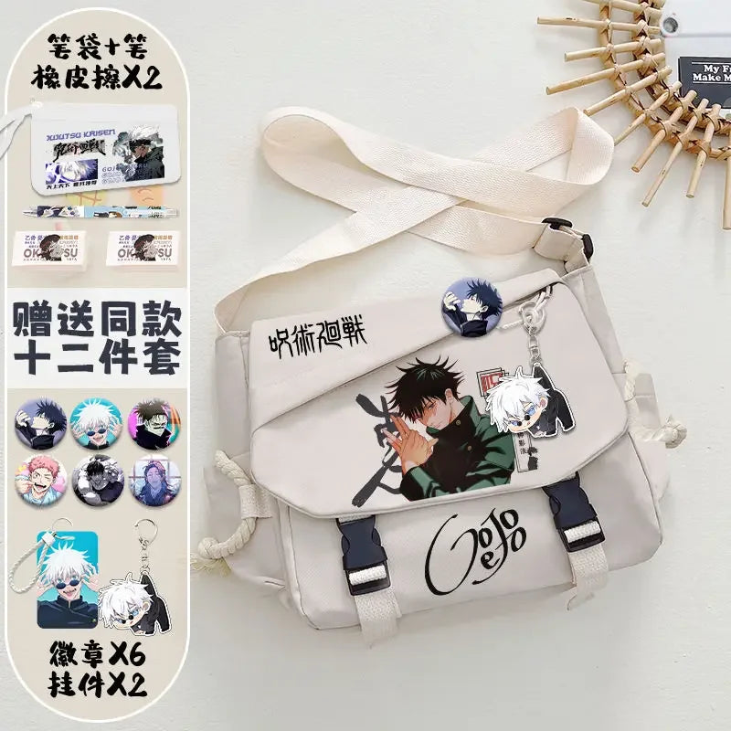 Jujutsu Kaisen Shoulder Bag – Cute Anime Messenger Bag for Students & Fans