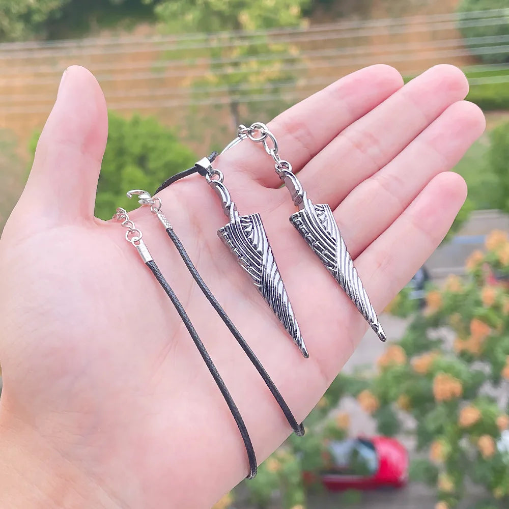 Game Hollow Knight Bone Nail Logo Necklace Jewelry Gift For Women Men Game Fans Alloy Metal Trinket Wholesale