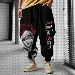 Jujutsu Kaisen Ryomen Sukuna Print Quick-Dry Jogger Pants Unisex Anime Sweatpants