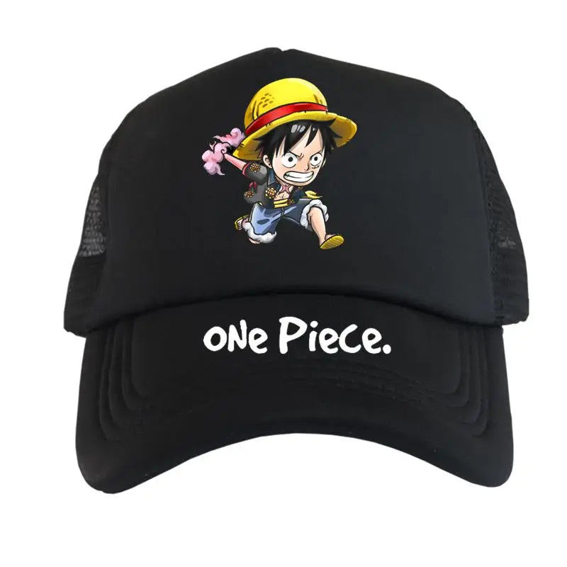 One Piece Creative Peripheral Hat Justice White Beard Luffy Anime Men and Women Sunshade Hats Duck Tongue Hat Mesh Hats