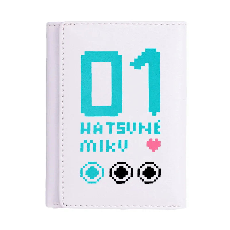 Hatsune Miku Anime Peripheral Zipper New PU Wallet Handsome Personality Boy Print Coin Purse Short Card Pack Holiday Gift