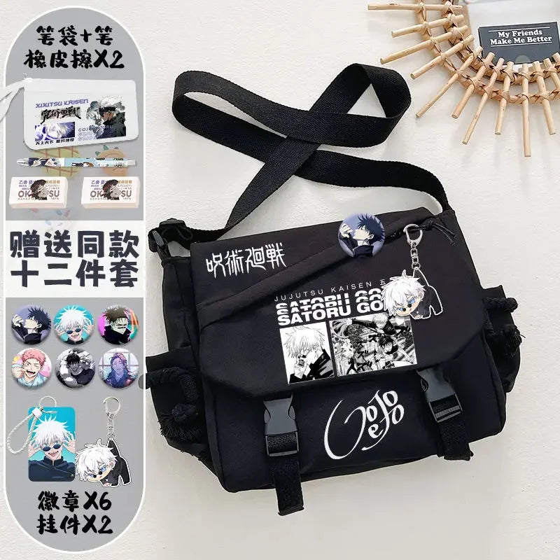 Jujutsu Kaisen Shoulder Bag – Cute Anime Messenger Bag for Students & Fans