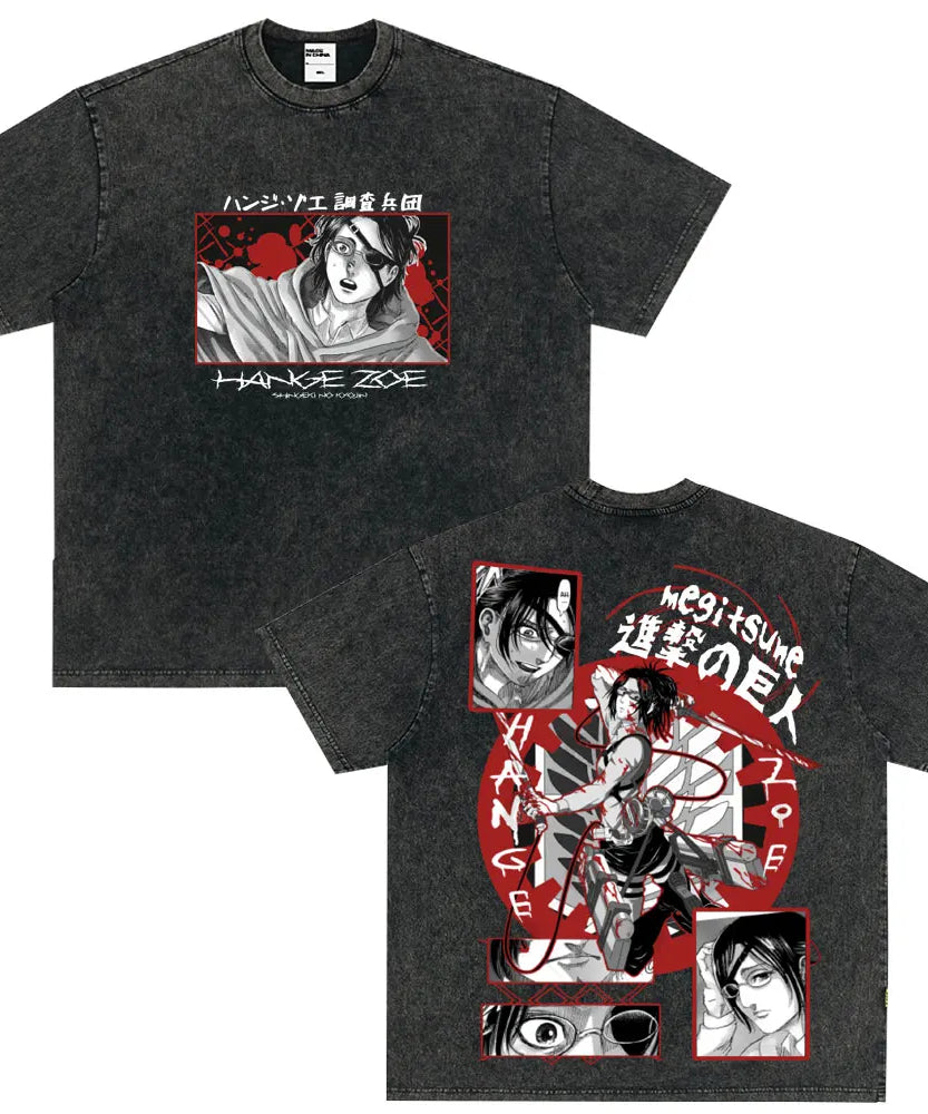 Summer Wears Anime Anime Attack on Titan Classic Cotton T-shirts New Style Washed T-shirt Fashion Streetwears Men