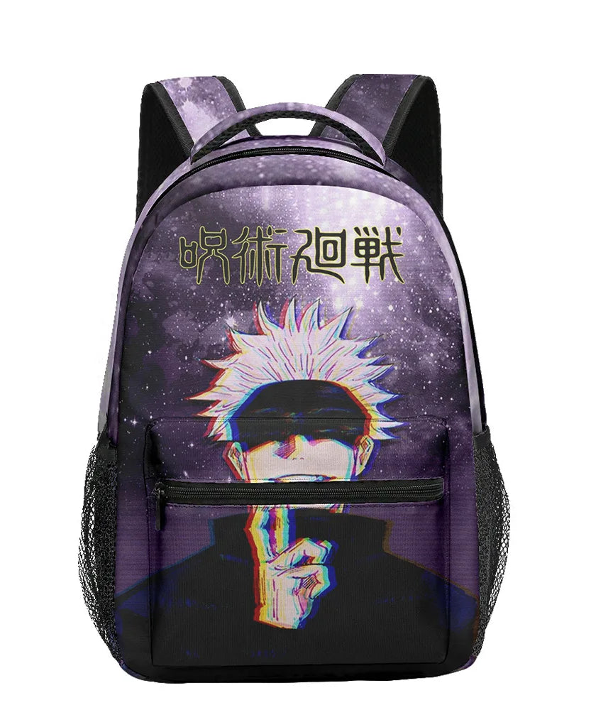 Boy Anime Printed Jujutsu Kaisen Gojo Satoru Backpack Large Capacity Drawstring Bag Student School Bag Travel