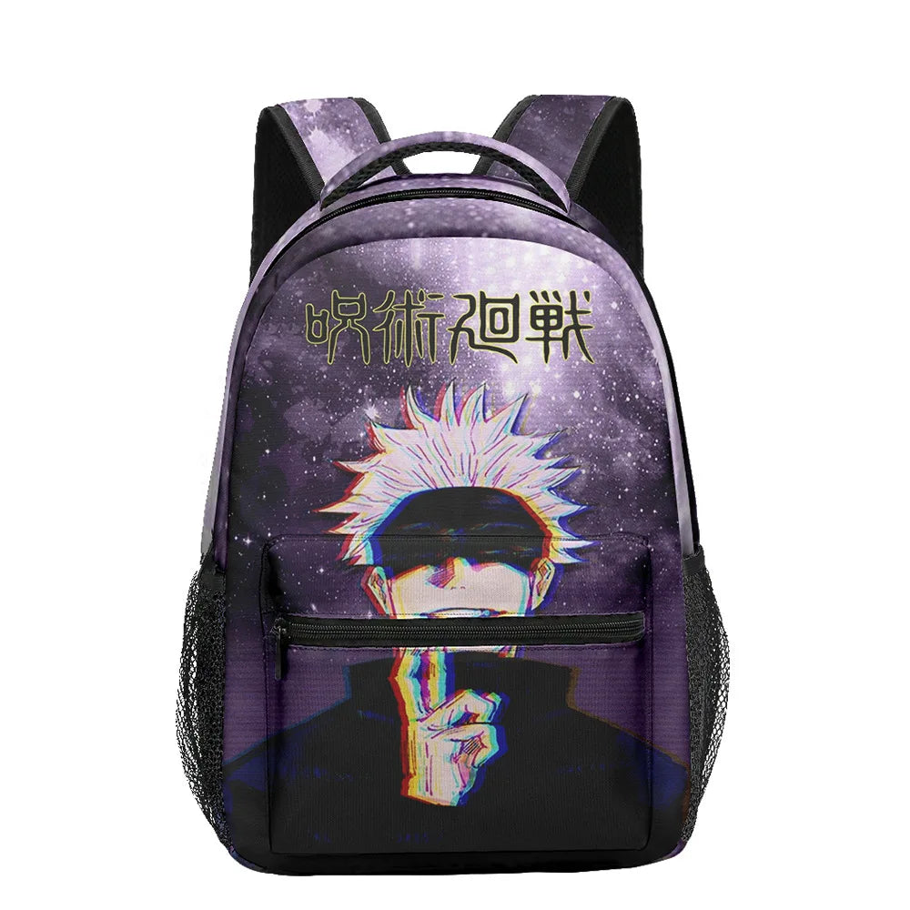 Boy Anime Printed Jujutsu Kaisen Gojo Satoru Backpack Large Capacity Drawstring Bag Student School Bag Travel