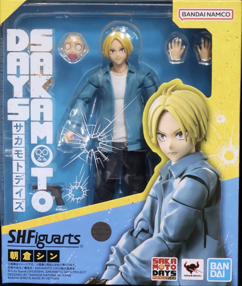 Original Box Bandai S.H.Figuarts Sakamoto Days – Shin Asakura Suit Ver. Full Action Anime Figure