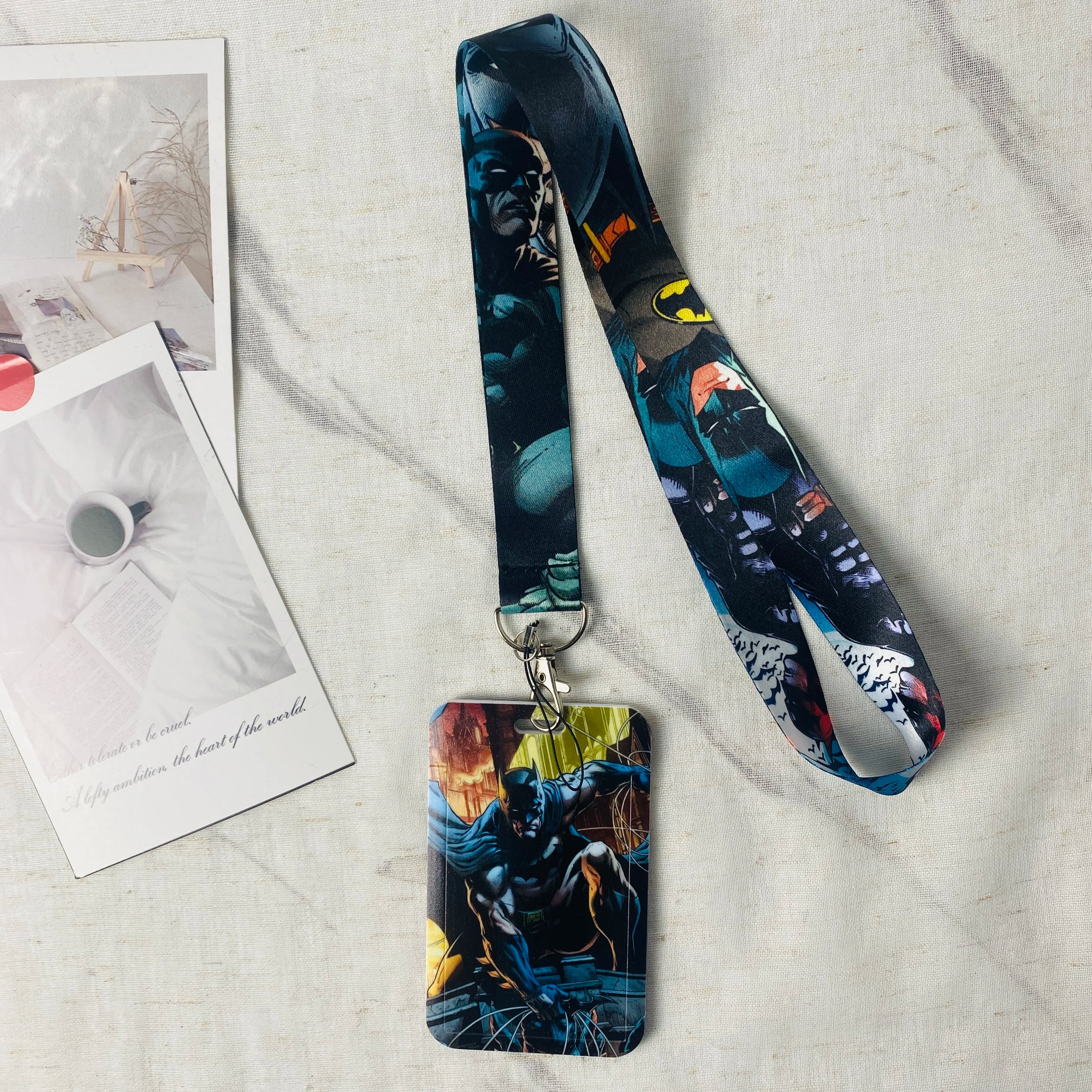 Anime Characters Card Holder Lanyard Keychain ID Credit Bus Card Cover Hang Rope Lariat Lanyard Key Rings Fans Gifts