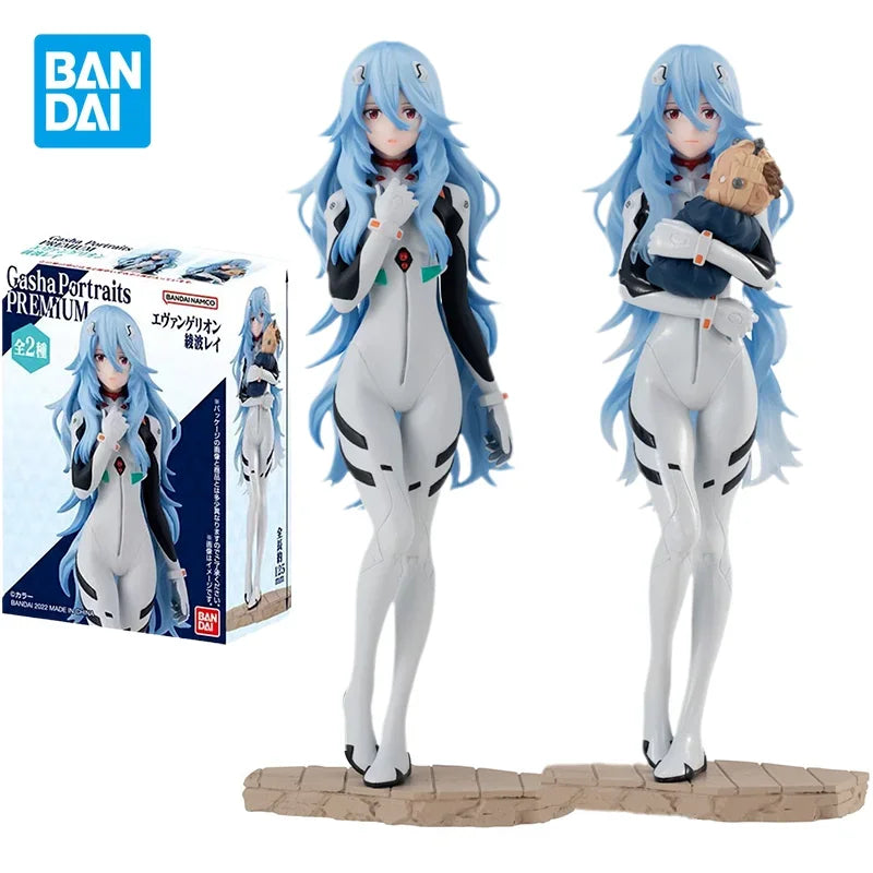 EVANGELION Anime Figure Ayanami Rei Shokugan Long Hair Action Figure Toys for Kids Gift Collectible Model