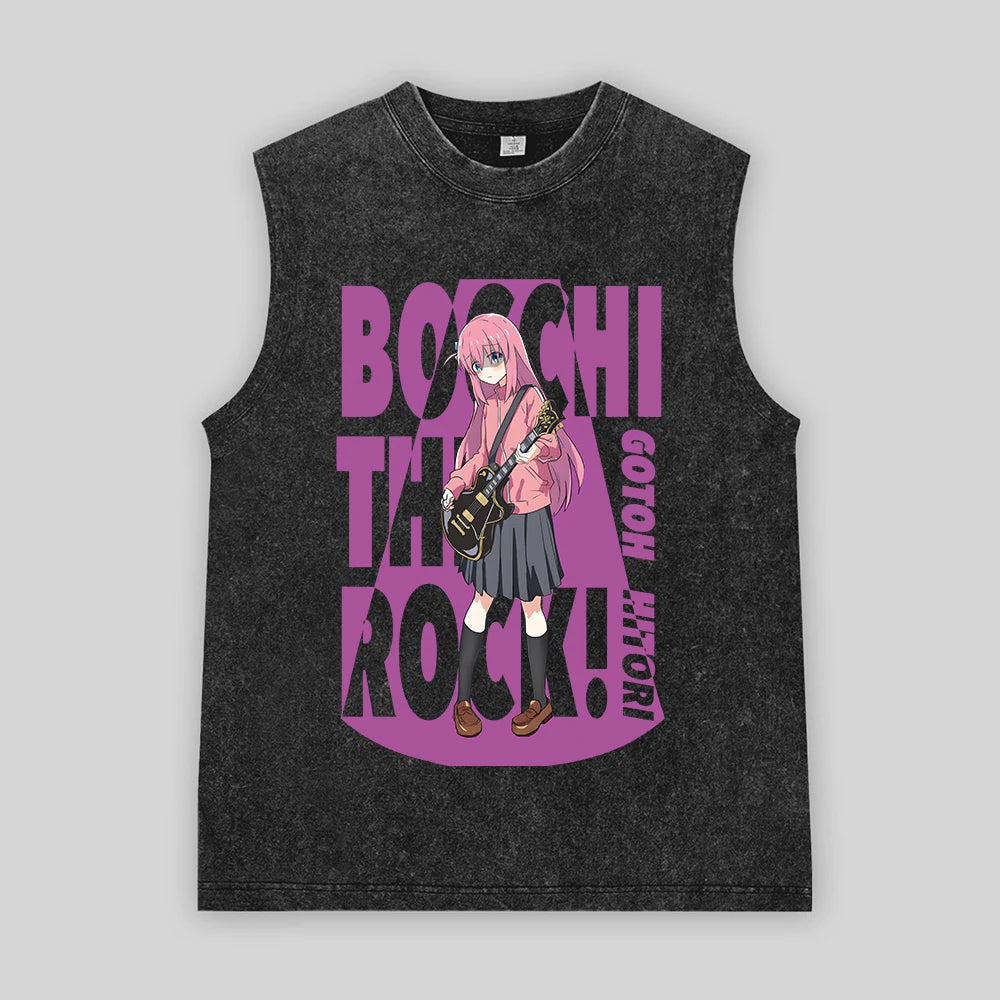 Bocchi the Rock! Oversized Band Vest – Unisex Anime Cotton Tank Top