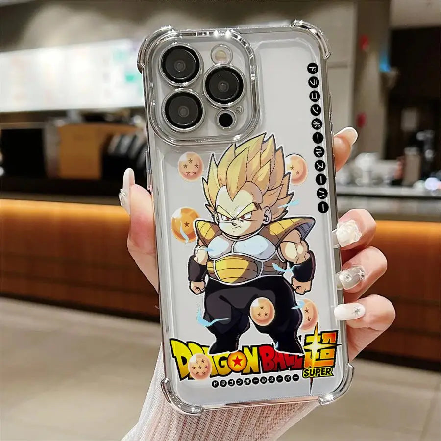 Dragon Ball Z Anime Phone Case – Soft Shell for iPhone 11–16 Pro Max & Plus