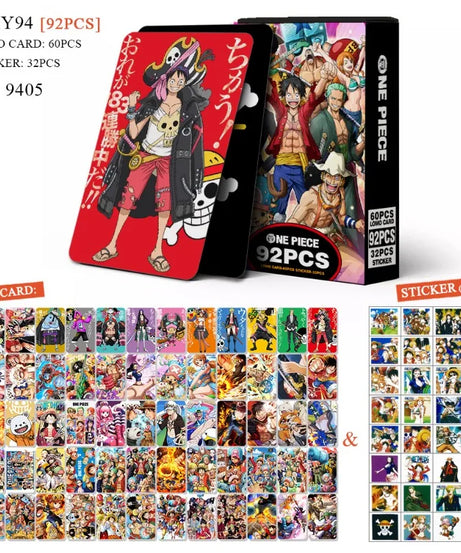 92 pieces of One Piece double-sided LOMO cards, wanted anime, coated paper high-definition photo cards commemorative edition