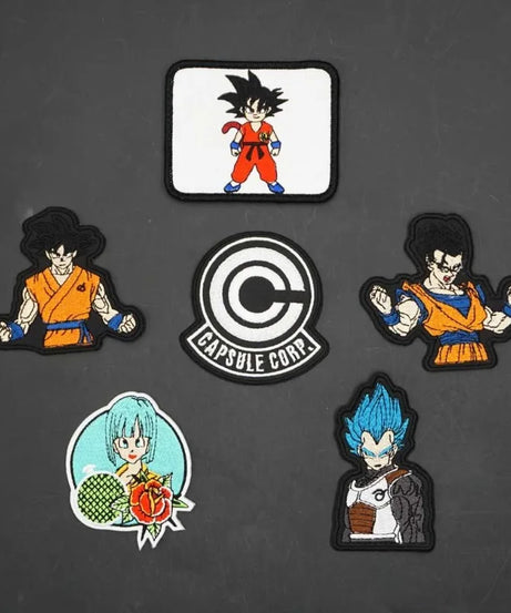 Dragon Ball Animation Peripherals Creative Kawaii Son Goku Vegeta Majin Buu Clothes Patches Embroidered Velcro Badges