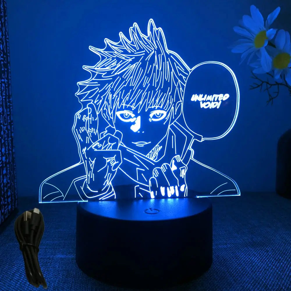 3D Anime Lamp Jujutsu Kaisen Led Night Light RGB Table Lamps Satoru Gojo Action Figure Kids Bedroom Desk Home Decor Friend