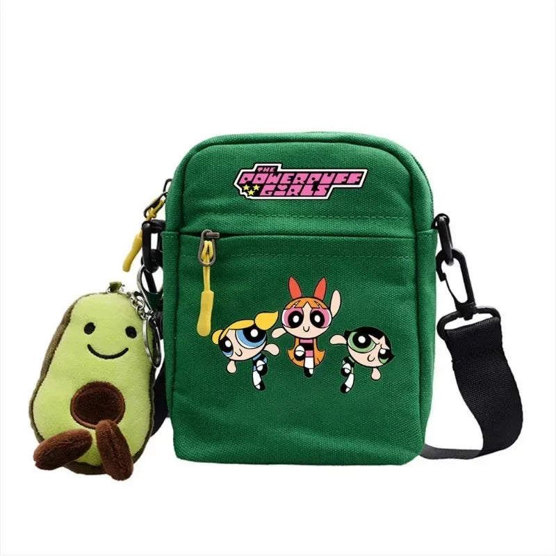 The Powerpuff Girls children's cute student versatile shoulder bag personality casual crossbody bag holiday gift kawaii