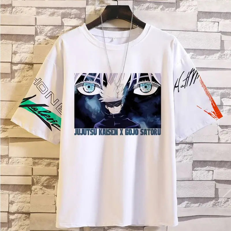 Anime Summer Jujutsu Kaisen T-Shirt Gojo Satoru Clothes Men and Women Fashion T Shirts Short Sleeves Casual Tops birthday gifts
