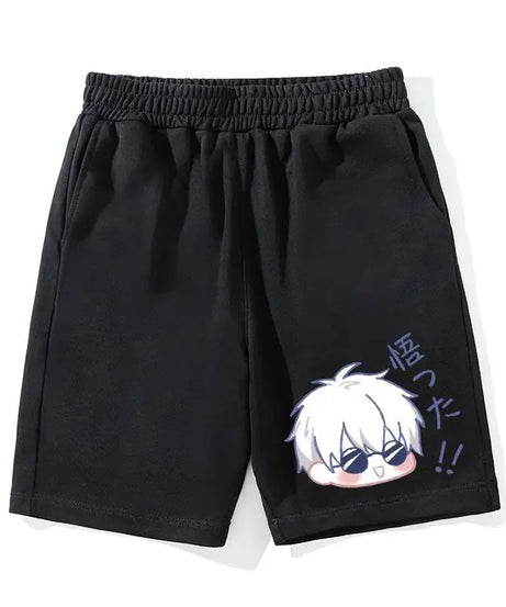 Anime Jujutsu Kaisen Workout Gym Shorts for Men Quick Dry Breathable Casual Athletic Shorts with Pockets Summer Running Short
