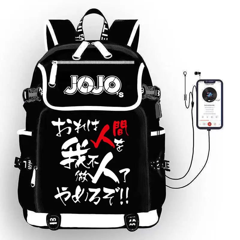 JoJo's Bizarre Adventure Anime Backpack Student School Shoulder Bag Large Capacity Youth Outdoor Travel Backpack Fashion Gift
