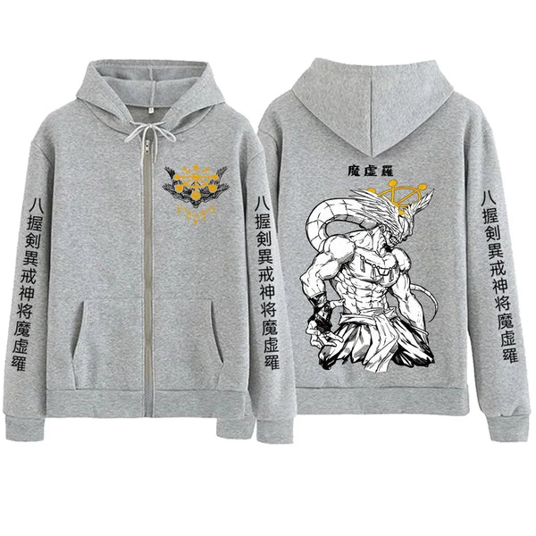 Jujutsu Kaisen Mahoraga Anime Zipper Hoodie – Harajuku Streetwear Sweatshirt