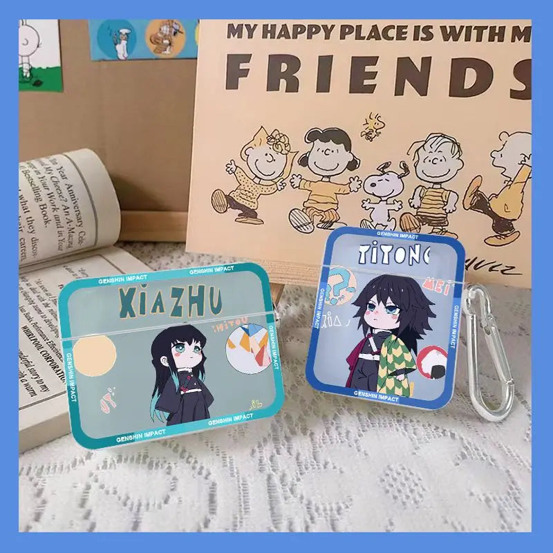 Demon Slayer Earphone Protective Case Anime Style New AirPods 3rd Gen Apple AirPods 2 Bluetooth Earphone Case Birthday Gift