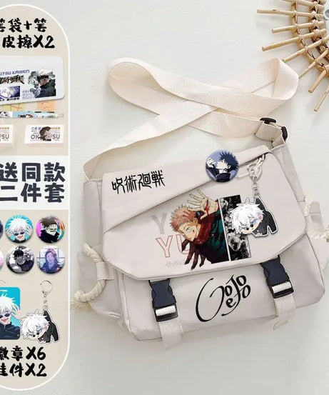 Jujutsu Kaisen Shoulder Bag – Cute Anime Messenger Bag for Students & Fans