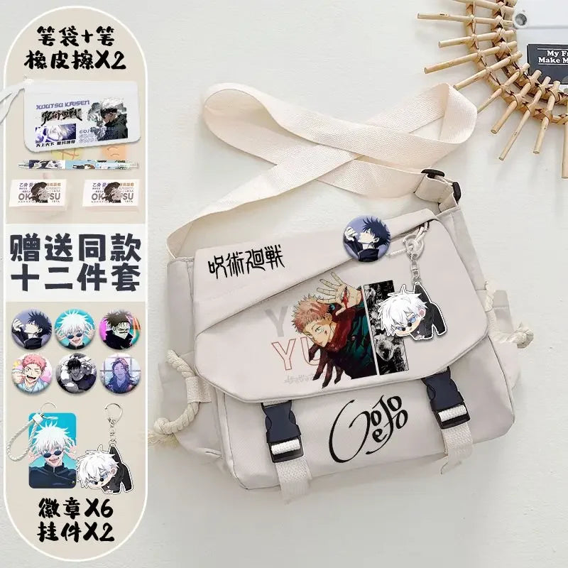 Jujutsu Kaisen Shoulder Bag – Cute Anime Messenger Bag for Students & Fans