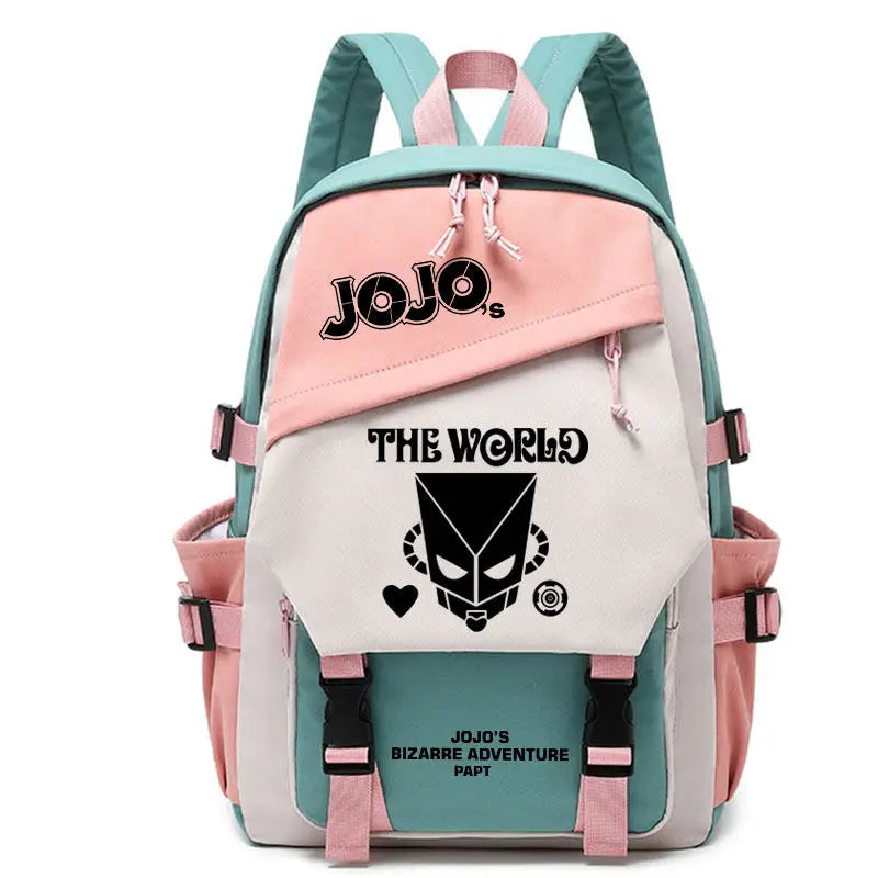 Kujō Jōtarō Anime JoJo's Bizarre Adventure Backpack Student School Bag Canvas Teens Outdoor Travel Backpack Fashion Gift