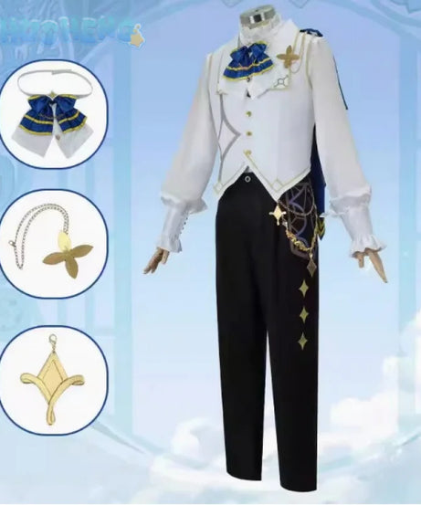 Genshin Impact Cosplay Albedo symphony concert Costume Wig shawl shirt accessories handsome  Halloween Christmas Uniform