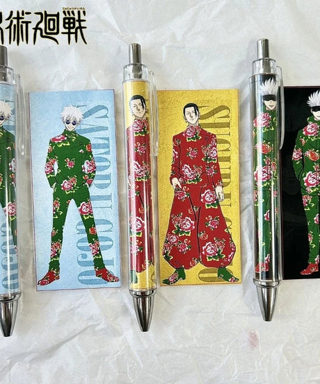 Hot Sales 3 PCS Jujutsu Kaisen Satoru Gojo Fushiguro Megumi Gel Pen Signature Pen Anime Peripheral Student Ballpoint Pen 0.5