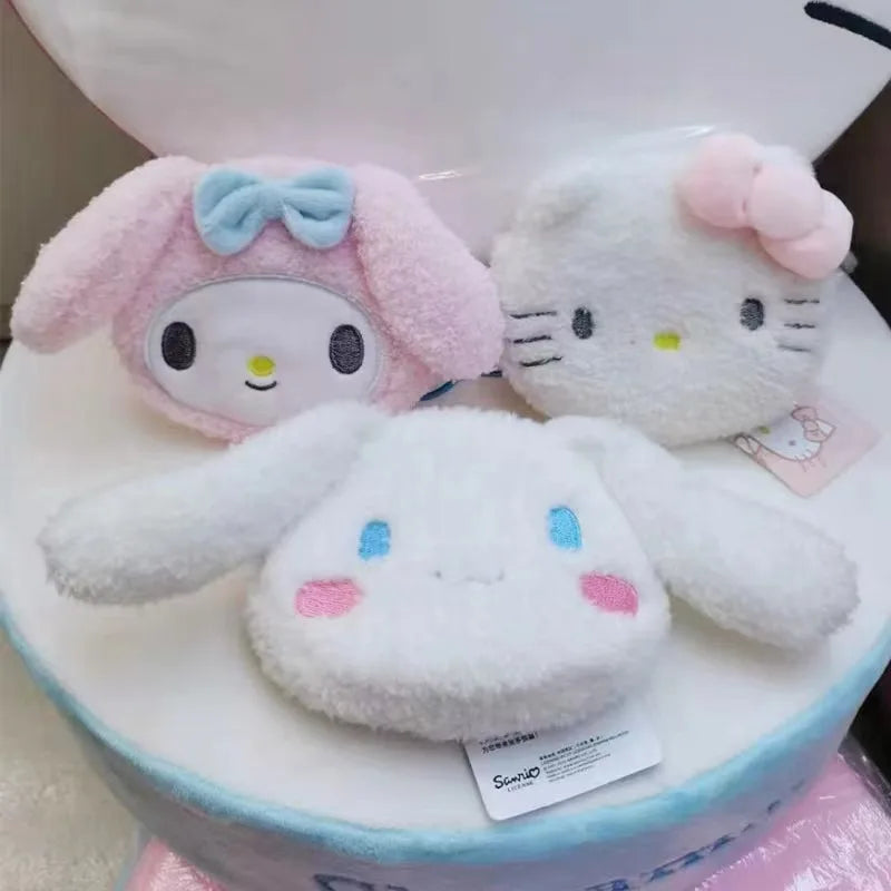 Sanrio Hello Kitty Plush Coin Purse Coin Purse Zipper Coin Purse USB Wired Headset Mini Bag Key Bag Children's Birthday