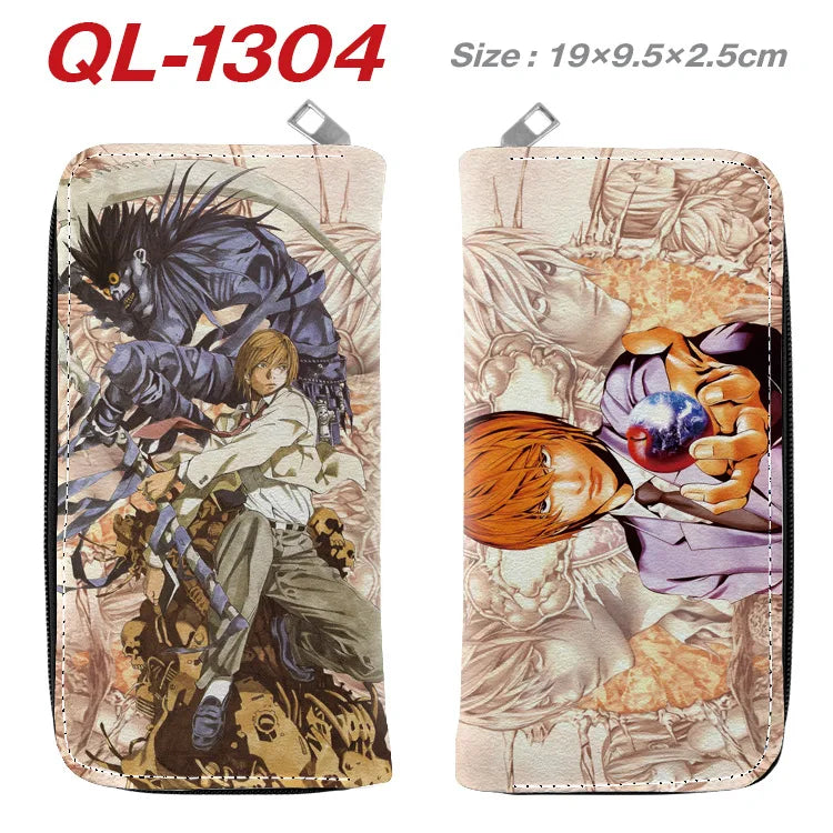 Death Note Anime Portable Zipper Wallet anime Long Purse Handbag Card Holder