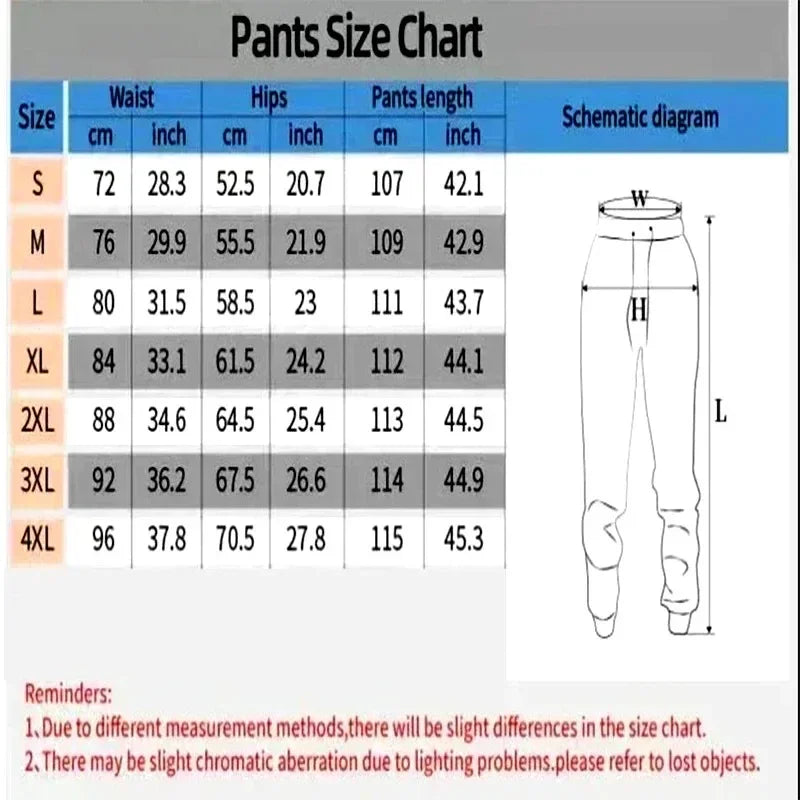 Anime Berserk Men's printed waist sports pants street casual pants sports pants suitable outdoor sports and leisure pure jogging pants