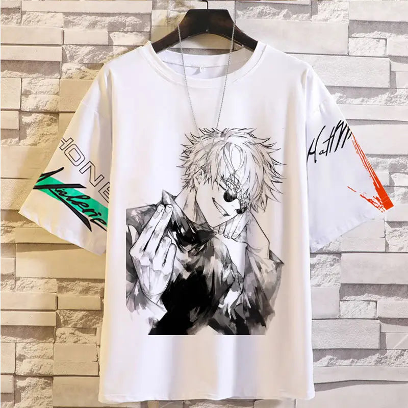 Anime Summer Jujutsu Kaisen T-Shirt Gojo Satoru Clothes Men and Women Fashion T Shirts Short Sleeves Casual Tops birthday gifts