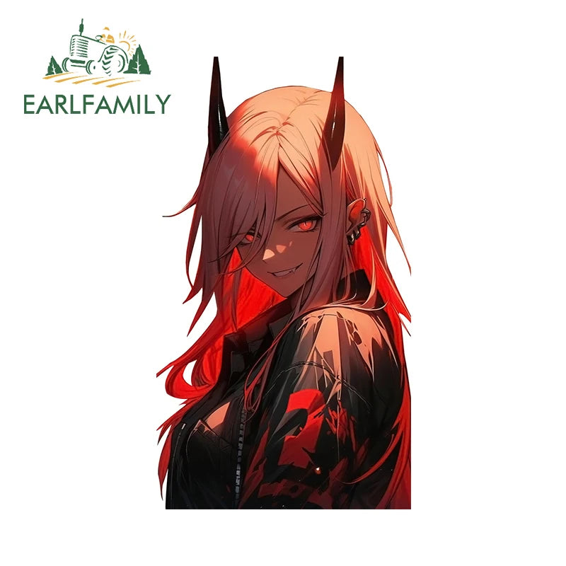 13cm x 7.4cm Zero Two Anime Car Sticker Motorcycle Bumper Funny Laptop Sunscreen Decal Scratch-Proof Fashion Decor