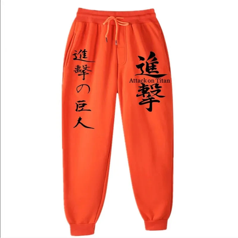 Attack on Titan Fashion Printed Comfortable Running Pants Trendy Versatile Sports Pants Men's Spring and Autumn Trousers S-3XL